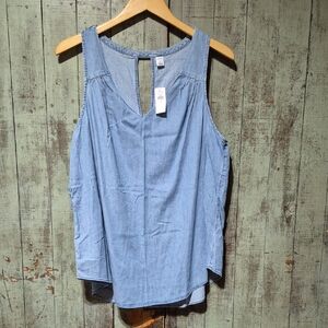 Old Navy Light Blue Sleeveless Denim Top
